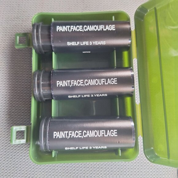 Football Camouflage Face Paint Sticks Black Set 3 Case‎ Anti Reflective - Picture 3 of 5